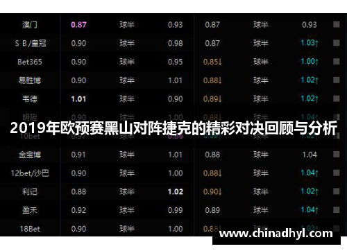 2019年欧预赛黑山对阵捷克的精彩对决回顾与分析