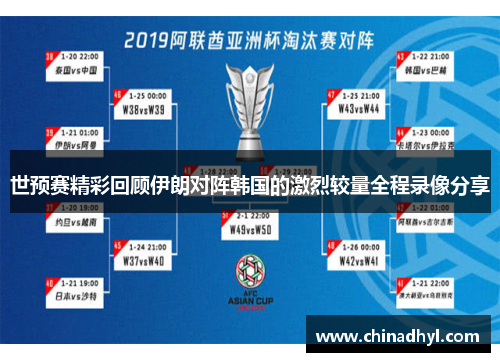 世预赛精彩回顾伊朗对阵韩国的激烈较量全程录像分享